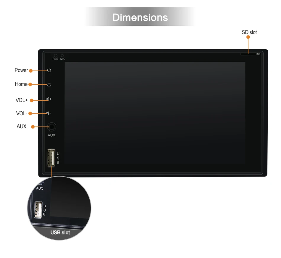Clearance 6.2" 2 din car radio Full touch screen 8 Core Android 9.0 Support 4G Network Car GPS 2 din Universal car radio cassette recorder 20