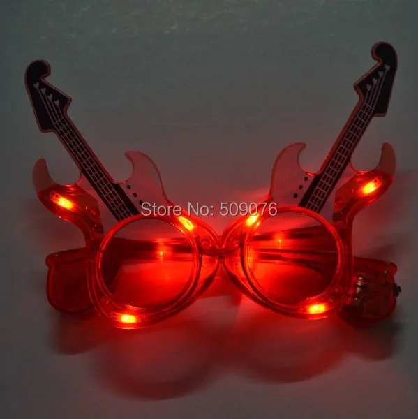 Бесплатная доставка 24 шт./лот Светодиодный проблесковый маячок для очков светодиодный Очки с Гитары модные декоративные очки для вечеринок