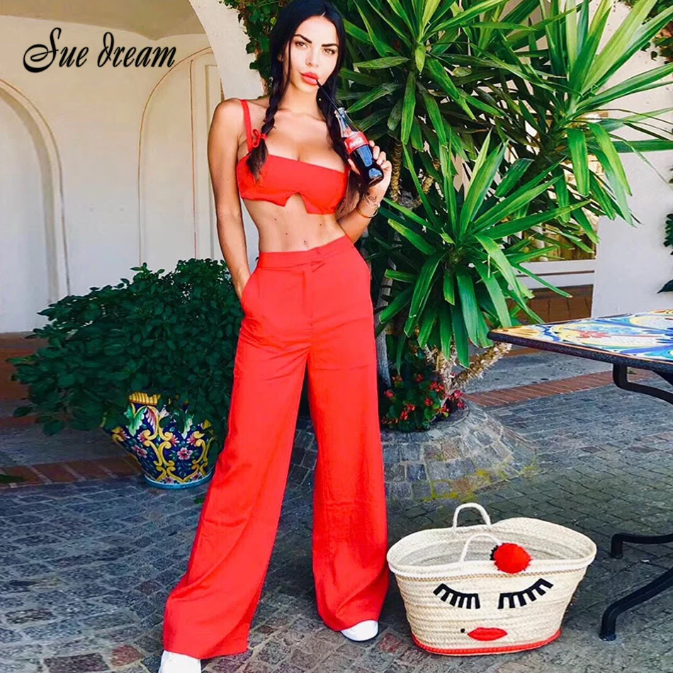 evening wear trousers and tops