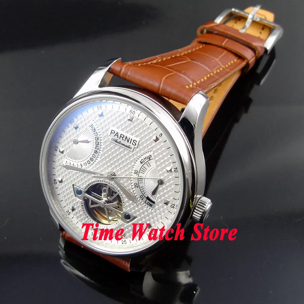 Модные мужские часы Parnis 43 мм с функцией автоматического движения|wristwatch mens|wristwatch