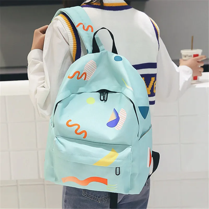

Girl fresh print canvas shoulder bag female Korean version Japanese campus student bag female backpack