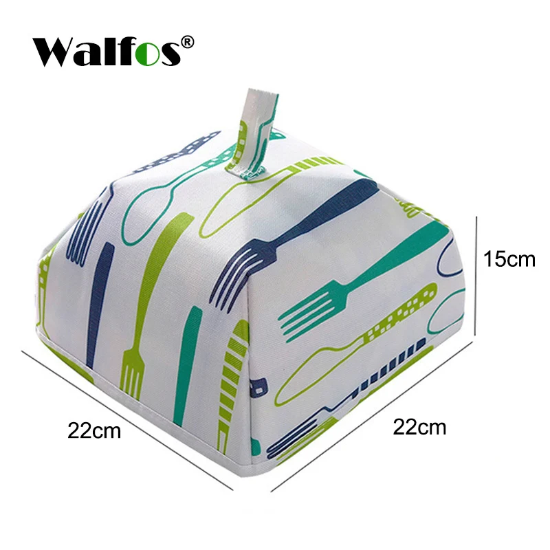 WALFOS складные крышки для еды согревающие алюминиевой фольги крышки на блюда изоляции кухонные аксессуары для стола инструменты - Цвет: blue S