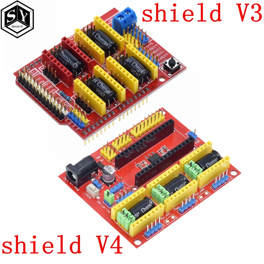 CNC Shield V4 Engraving Machine Kit Expansion Board Module with Arduino Nano 