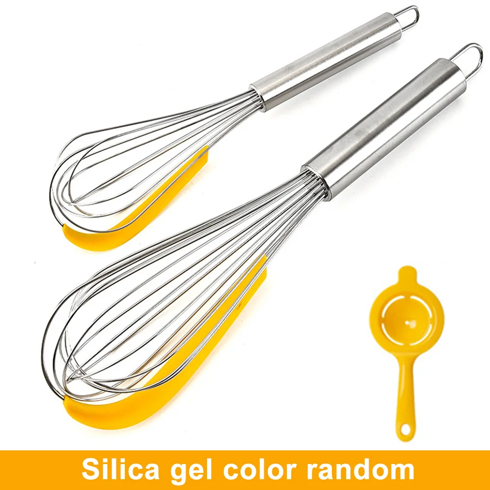

3PCS/Set Blending Whisk Stainless Steel Multifunctional Kitchen Tools Manual Egg Beater Stirring With Eggs Separator Rotating