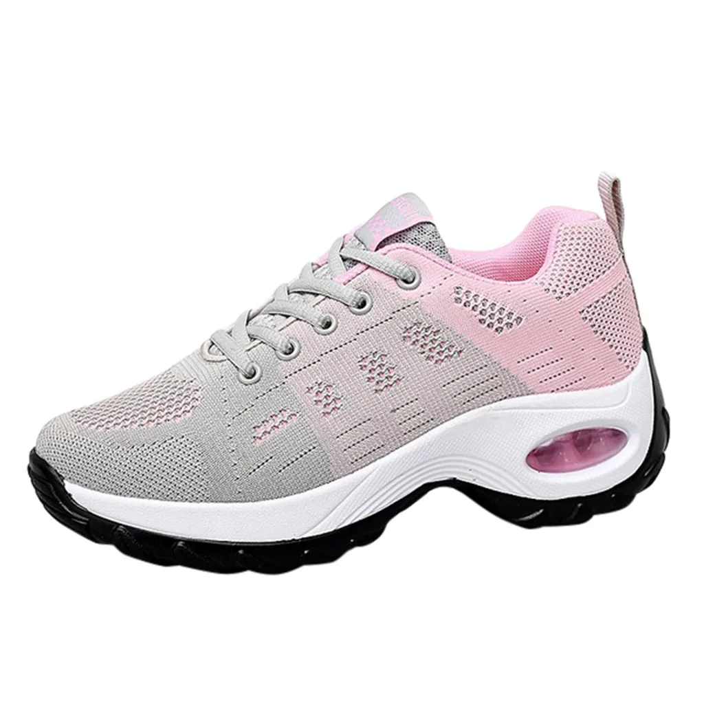 KANCOOLD женские кроссовки из сетчатого материала для отдыха, спортивные кроссовки на толстой подошве, легкая износостойкая обувь - Цвет: PK