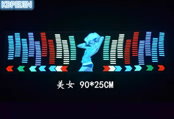 

LED car music Rhythm sticker music equalizer 90*25cm car styling for Nissan qashqai note tiida almera juke primera Accessories