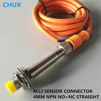 

Inductive Proximity Switch NPN M12 NO+NC 4mm Sensing Distance With 2m Straight Type Sensor Connector