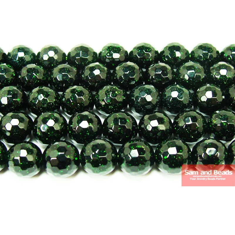 Граненый темно-зеленый песок камень круглые бусины 1" нить 4 6 8 10 12 мм выбрать размер для ювелирных изделий FDGSB01