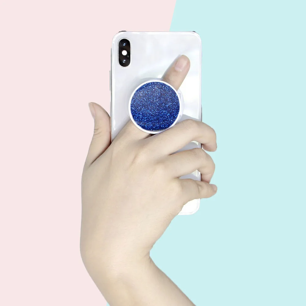 Pozzolanas Car Phone Holder Telescopic Bracket Ring Buckle For Iphone Xiaomi Samsung Phone Bracket Sequin Support Smartphone
