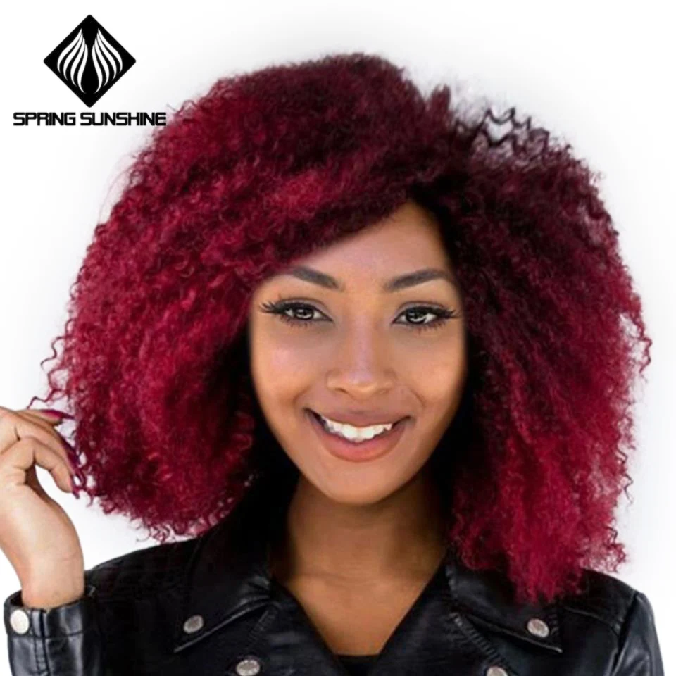

Spring Sunshine 18inch Ombre Afro Kinky Solft Marley Braiding Hair Synthetic Crochet Marly Braids Hair Natural Black 1b#