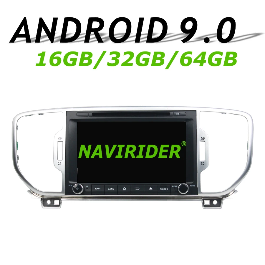 

High configuration Octa Core Android 9.0 Car GPS For KIA Sportage 2016 navigation Car Radio bluetooth 64GB large memory
