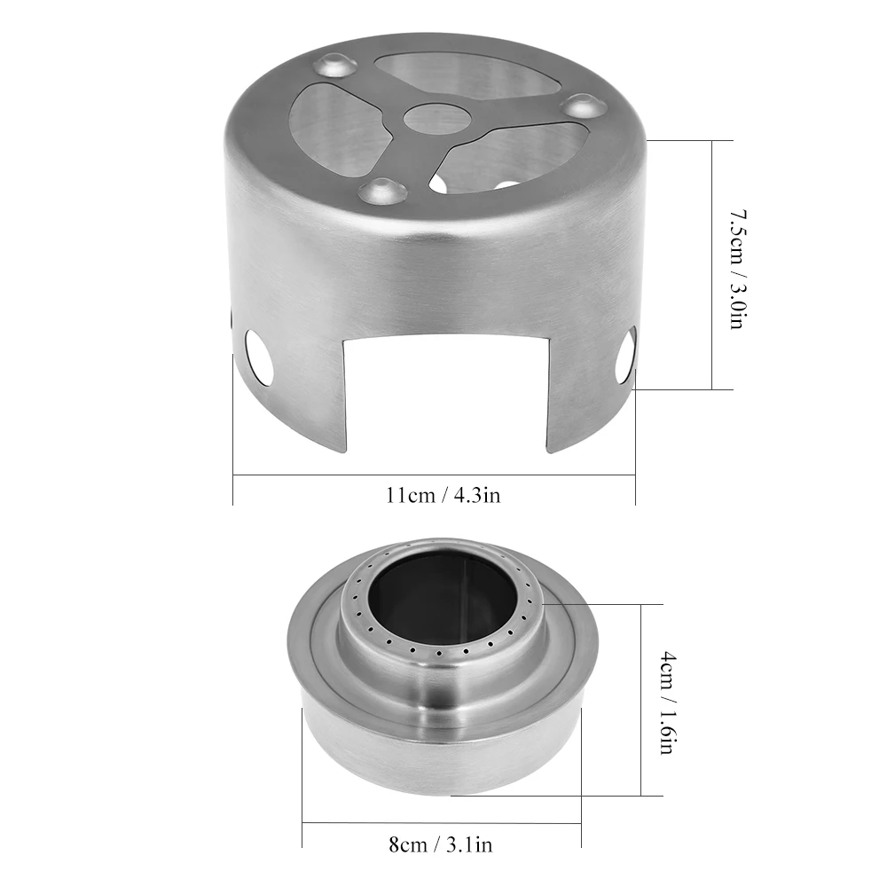 Уличная спиртовая плита и стеллаж Комбинированный Набор Мини Портативная спиртовая плита с ветровым стеклом для кемпинга пешего туризма альпинизмом горелка
