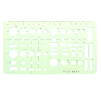 

Plastic Ruler Circles Squares Geometric Template Ruler Stencil Measuring Mechanical Stationery School Accessories