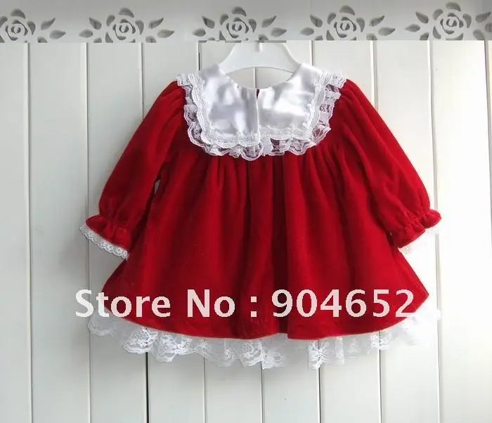Wholesale 2012 Winter Brand Design Baby Girl S Christmas Velvet