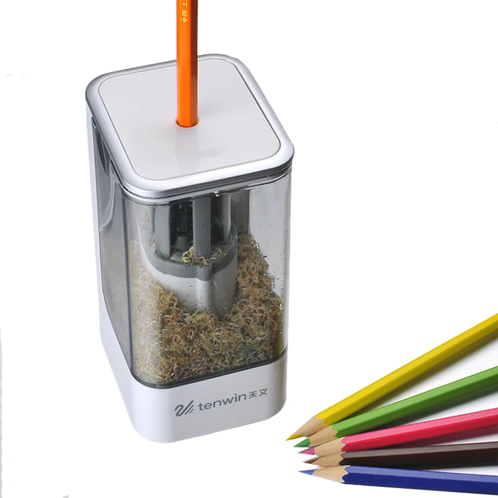 

TENWIN 8006 New High Quality Automatic and Electric Pencil Sharpener One Hole Plug In Use Safety For Kids