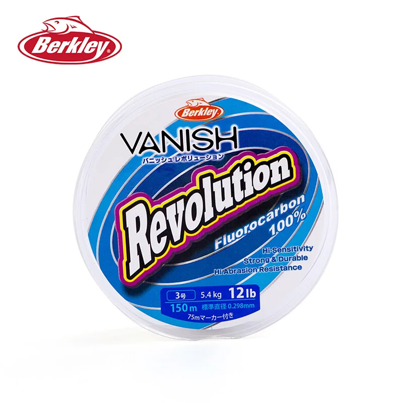 Berkley VANISH Revolution 150 м Фторуглеродные рыболовные лески 2,5-14LB супер сильная брендовая линия лидер чистая бестеневая устойчивость