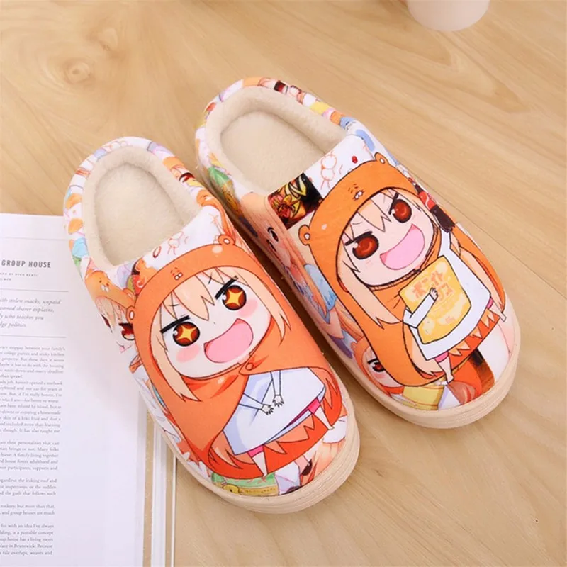 Kawaii/Обувь для костюмированной вечеринки в японском стиле аниме; цельнокроеная обувь; Re Zero Pikachu Touken Ranbu Naruto; теплая плюшевая обувь для мужчин и женщин; домашние тапочки - Цвет: Himouto