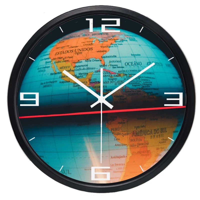 Globe The Western Hemisphere Wall Clock Silent Wall Clock Home