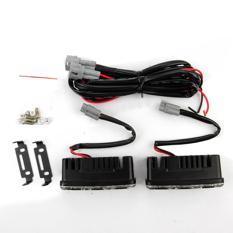 2Pcs LED Daytime Running Lights Waterproof Car High Power Aluminum with Lens DC 12V Super White 6000K DRL Fog Lamps (5)