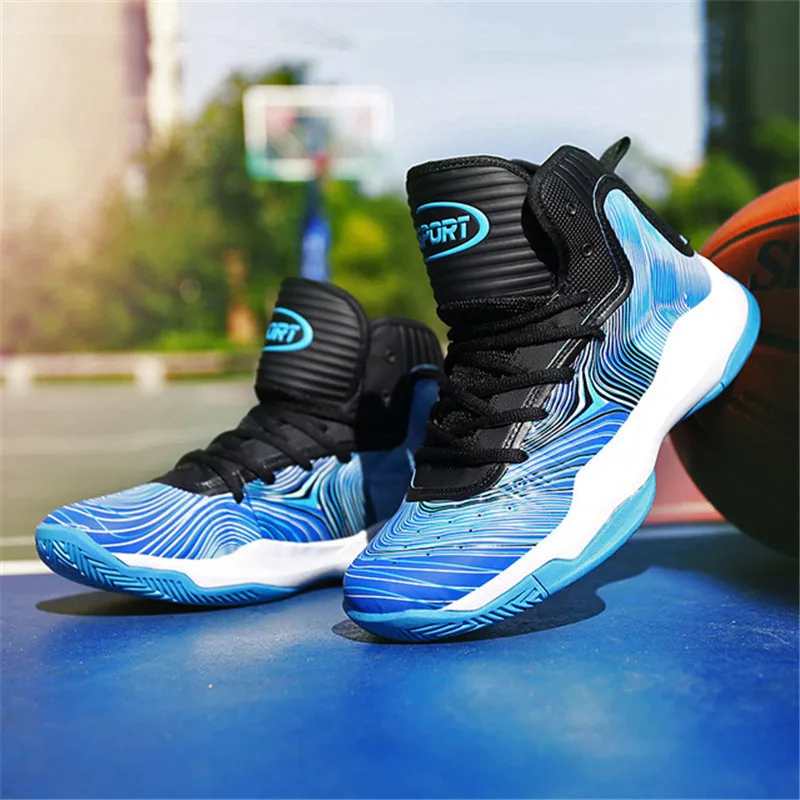 

Man High-top Basketball Shoes Men's Cushioning Light Basketball Sneakers Anti-skid Breathable Outdoor Sports Shoes YD120