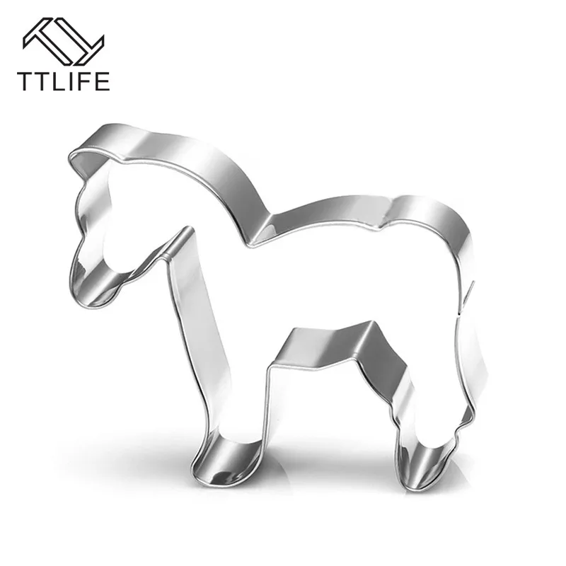 

Horse Cookie Cutters Stainless Steel Patisserie Baking Confectionery Biscuit Pastry Cake Decor Baking Mould Accessories