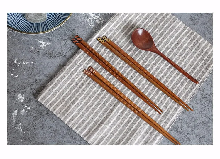 Японский стиль палочки для еды ручной работы гравировка импортируется из индонизии суши Chop палочки высокое качество бренд одна пара деревянная палочка для еды