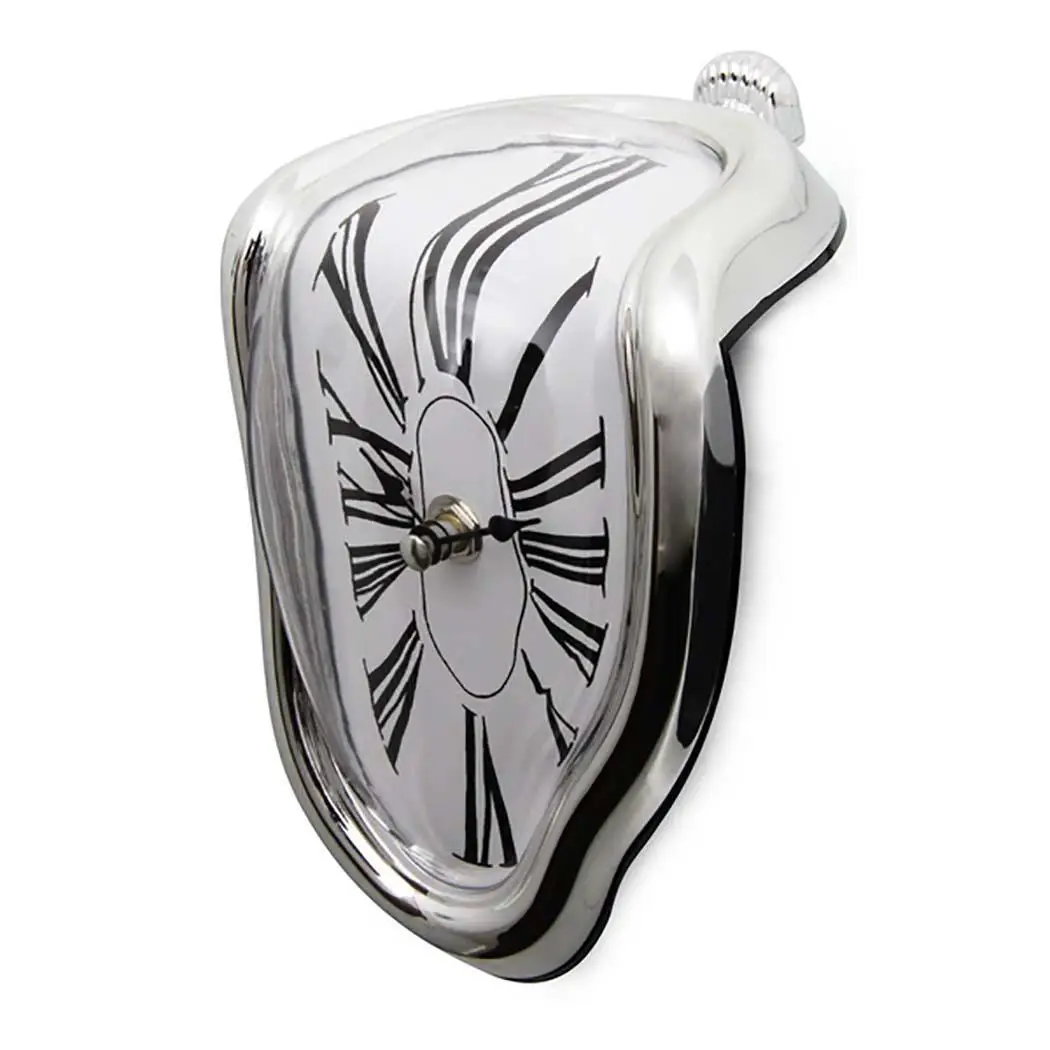 

Novelty Retro Distorted Melting Irregular Clock Surrealist Living room, Study, Bedroom Style Wall Clock