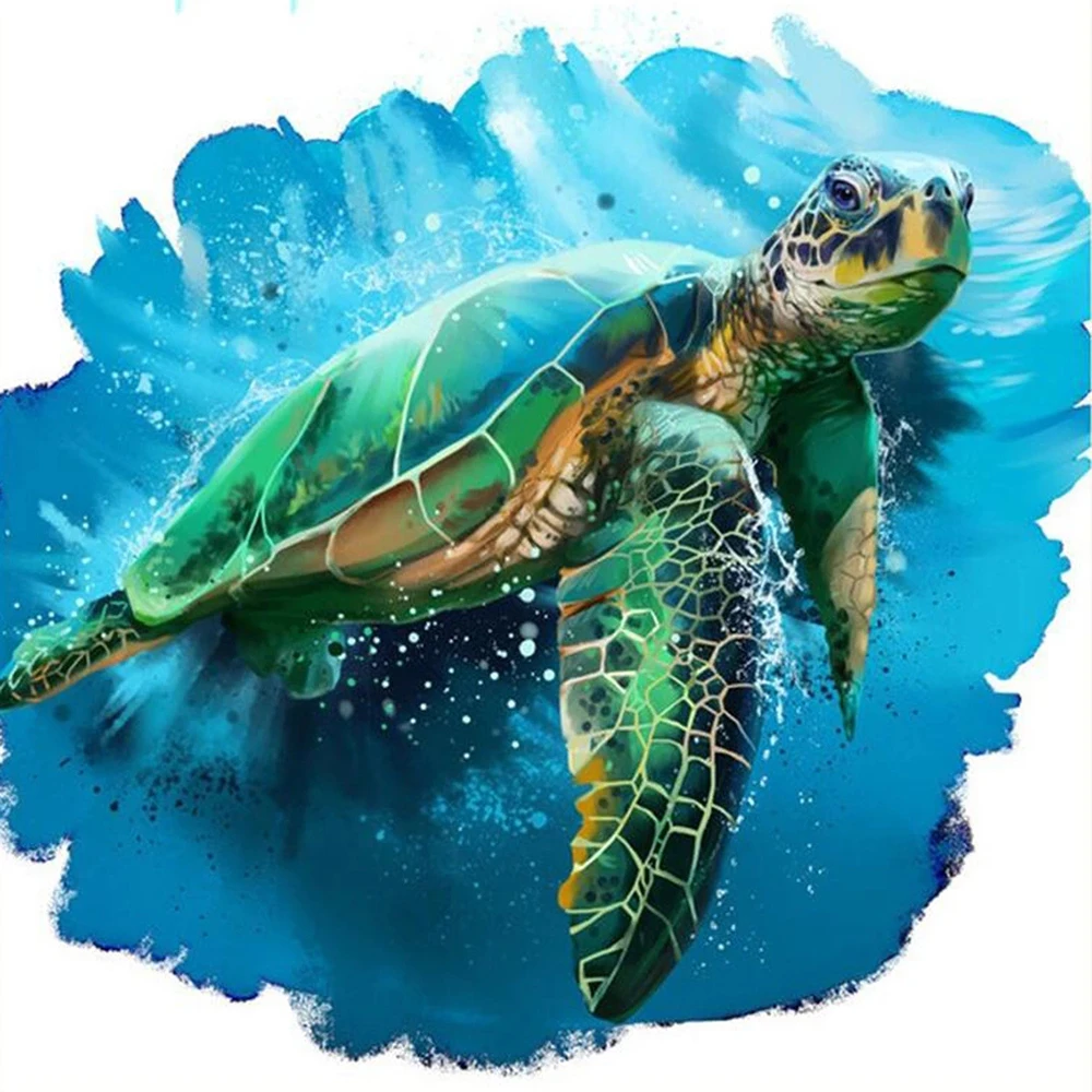 5D DIY Алмазная картина черепаха в воде украшение дома Алмазная вышивка классический стиль картина для выкладывания квадратными стразами