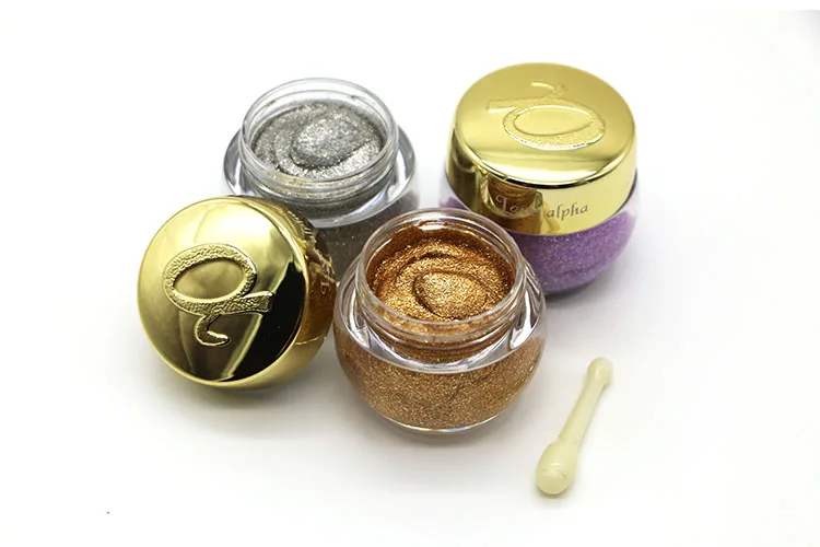 Love Alpha Single Color Eye Shadow Gel Eyes Makeup Glitter Nude Eyeshadow 16 Color EyeShadow Palette Shining Bright Brand Makeup (2)
