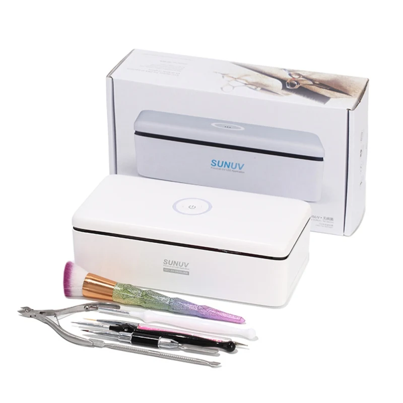 

DIY Nail Art Sterilizer Box Beauty Tools Sterilizer Storage Box Portable Disinfection Box for Salon Nail Art Tools s5