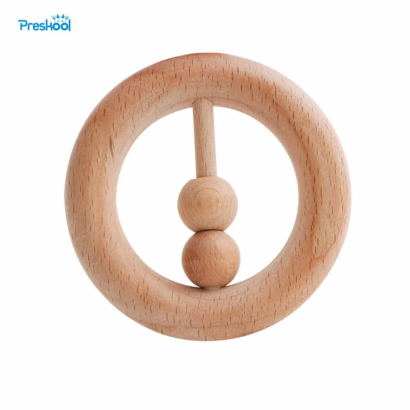 

Montessori infant Toys Wooden Rattles Drum Educational Toys Round Bell Brinquedos BrinquedoJuguetes 24 months toys