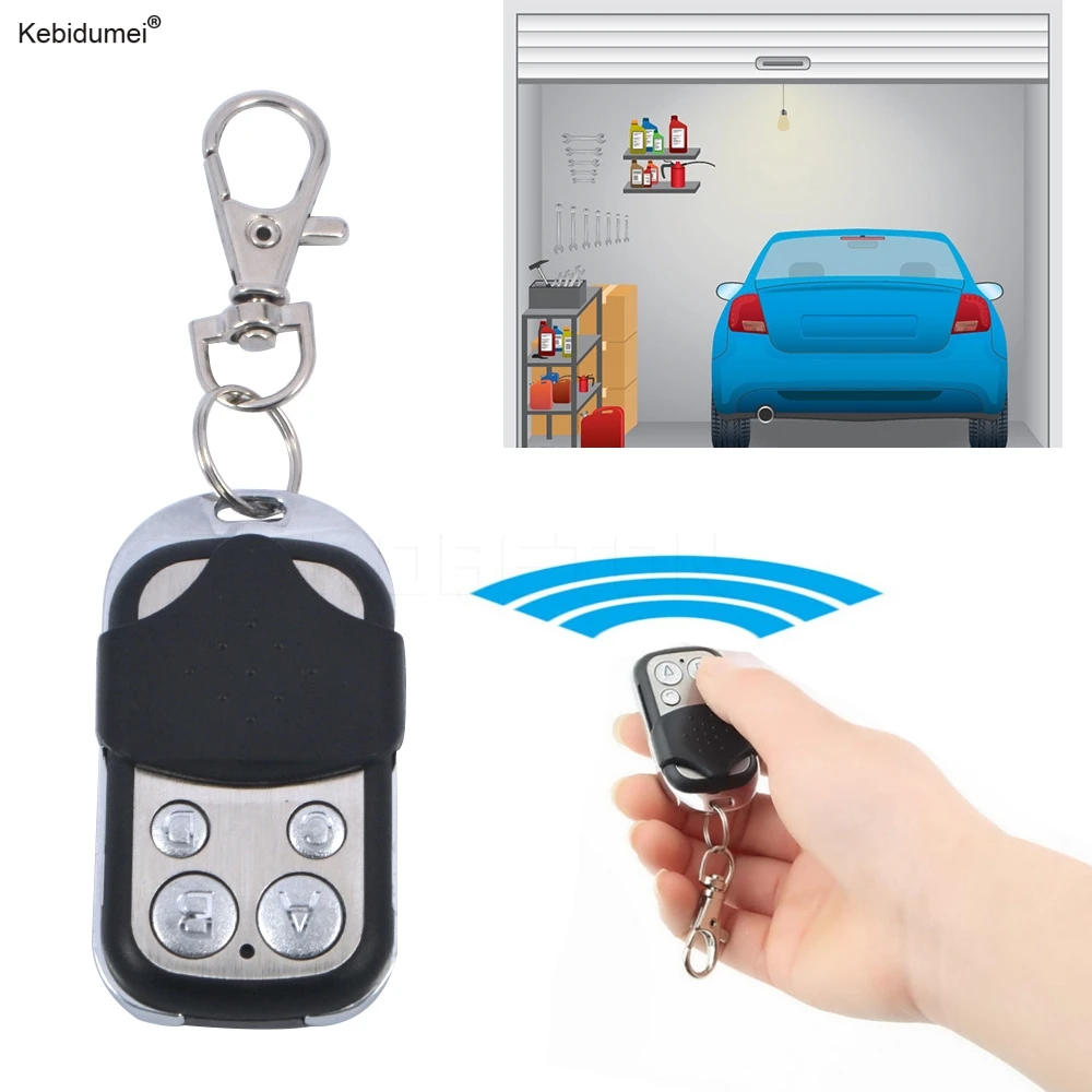 

kebidumei Wireless Electric Cloning Gate Garage Car Door Remote Control 433MHz 4 Channel Auto ABCD Transmitter Keychain