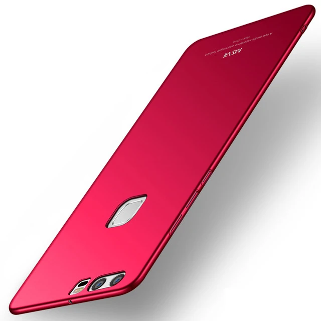 Чехол s для P9 Seriers MSVII жесткий легкий чехол ультра тонкий матовый чехол для huawei P9Plus P9 Plus Lite чехол для телефона Funda - Цвет: Red