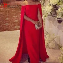 Elegante Rote Lange Abendkleider Red Carpet Kleid Mit Kappe 2017 Sexy Schulterfrei Bodenlangen Satin-formales Partei-kleid