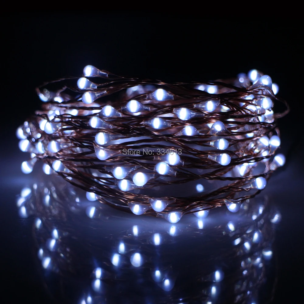 10 м 100LED/20 м 200LED водонепроницаемый USB Сказочный струнный свет медный провод теплый белый Рождество праздник Крытый вечерние Звездные огни
