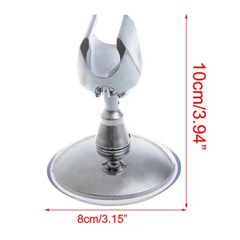 

Practical Bathroom Tool ABS Adjustable Strong Suction Cup Silver Shower Head Holder Bracket Stand 360 Angle Swivel