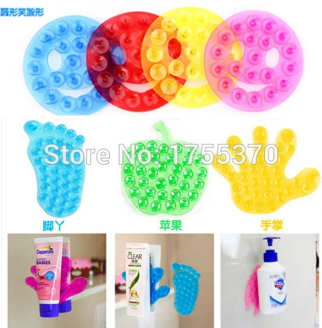 

2 PCS Brand New Lovely Shape Magic Strong Double Sided Suction Palm PVC Suction Cup Double Magic Plastic Bathing Accessories