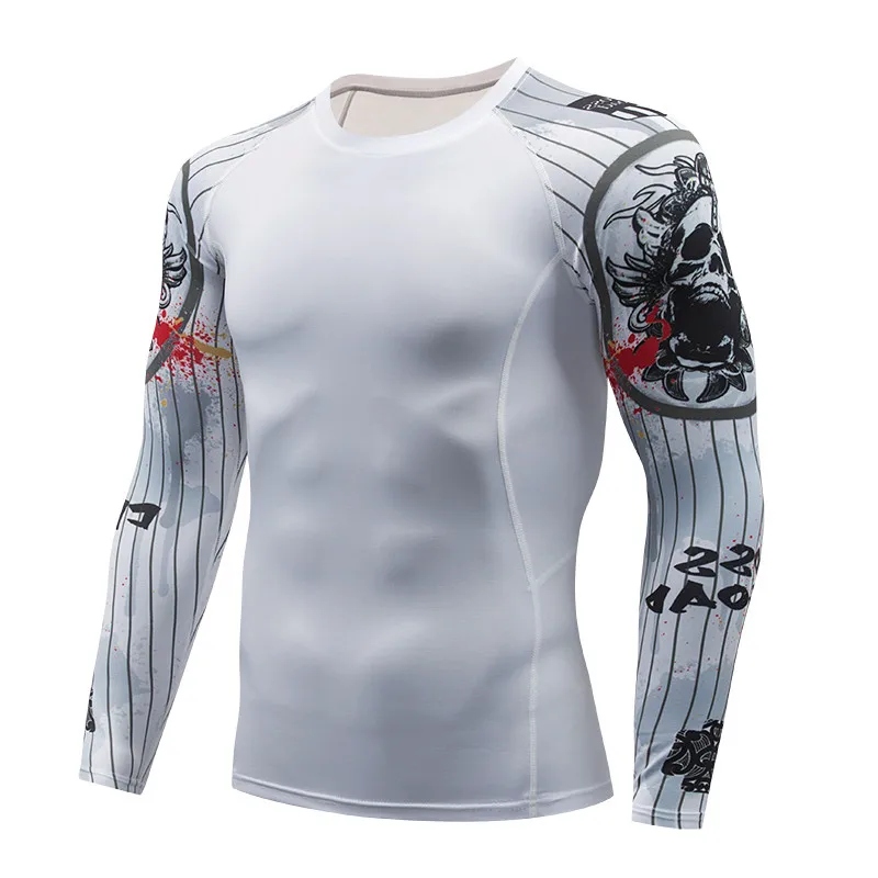Новая быстросохнущая Мужская компрессионная рубашка для тренажерного зала Мужские штаны для велоспорта Demix Мужская и женская рашгард Спортивная одежда для велоспорта