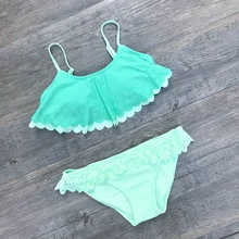 Детский раздельный купальный костюм бикини; одежда для купания для девочек; детский купальный костюм из двух предметов; купальный костюм для девочек; детский купальный костюм