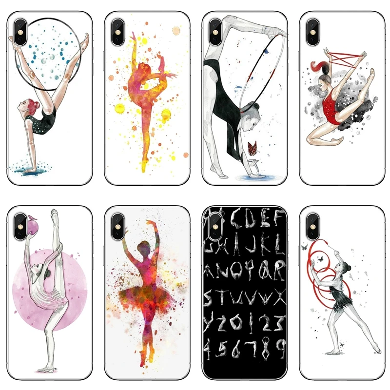 

painting Color ribbon gymnastics movement For Huawei Mate 20 10 9 8 lite pro Y9 Y7 Y6 prime Y5 II GR5 2017 2018 2019 Soft case