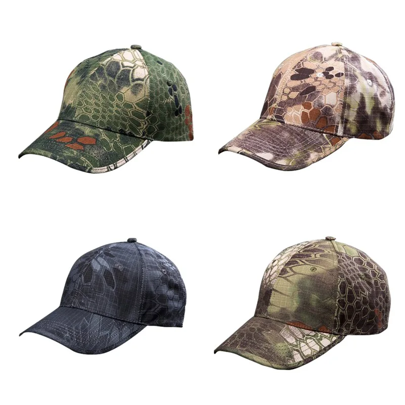 

Unisex Hunting Baseball Cap Quickly Drying Python Pattern Colored Breathable Adjustable Sun Hat Outdoor Sports Hiking Running