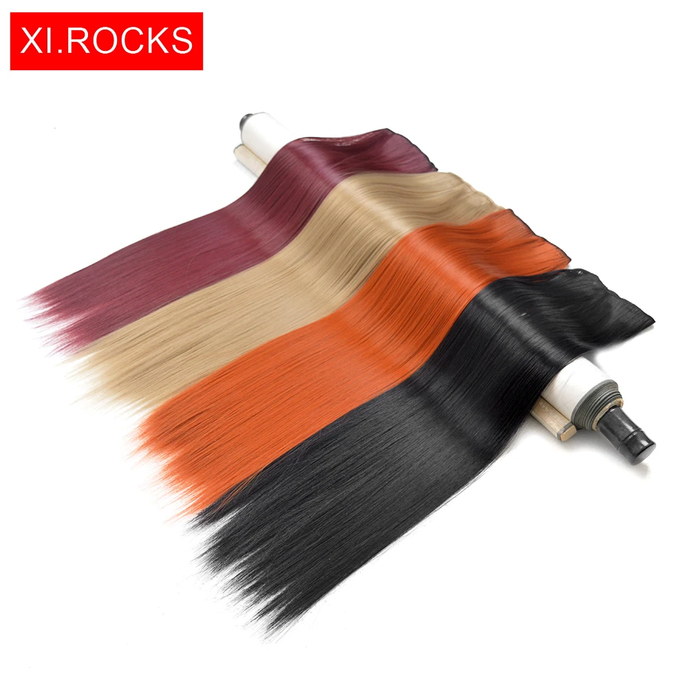 Wjlzz5050/1 p Xi. Rocks синтетические 20 дюймов Ombre ClipIn волосы для наращивания длинные прямые накладные парики для наращивания шиньоны для женщин парик