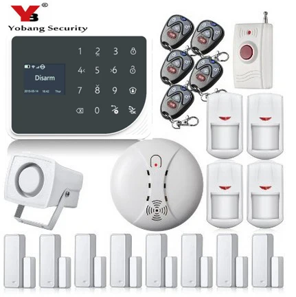 YoBang Security 433MHZ WIFI GSM font b Alarm b font System Touch Screen IOS Android APP