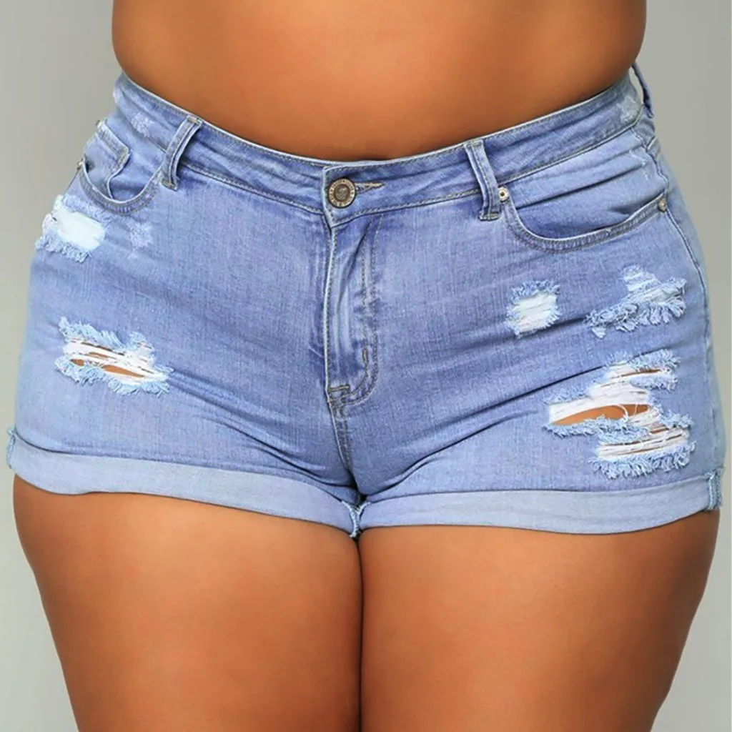 

Jean Shorts Women Ladies Summer Short Jeans Feminino Plus Size Booty Workout Sexy Denim Short Pants Spodenki Damskie Jeansowe