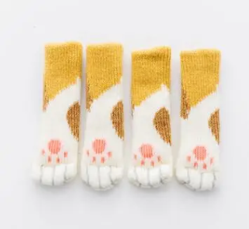 Lot De 4 Pieds De Chaise En Tricot Style Chat Chaussettes De Protection De Sol Pour Meubles Pieds De Table Antiderapants Pour Eviter Les Rayures Des Chiens Et Des Chats Aliexpress