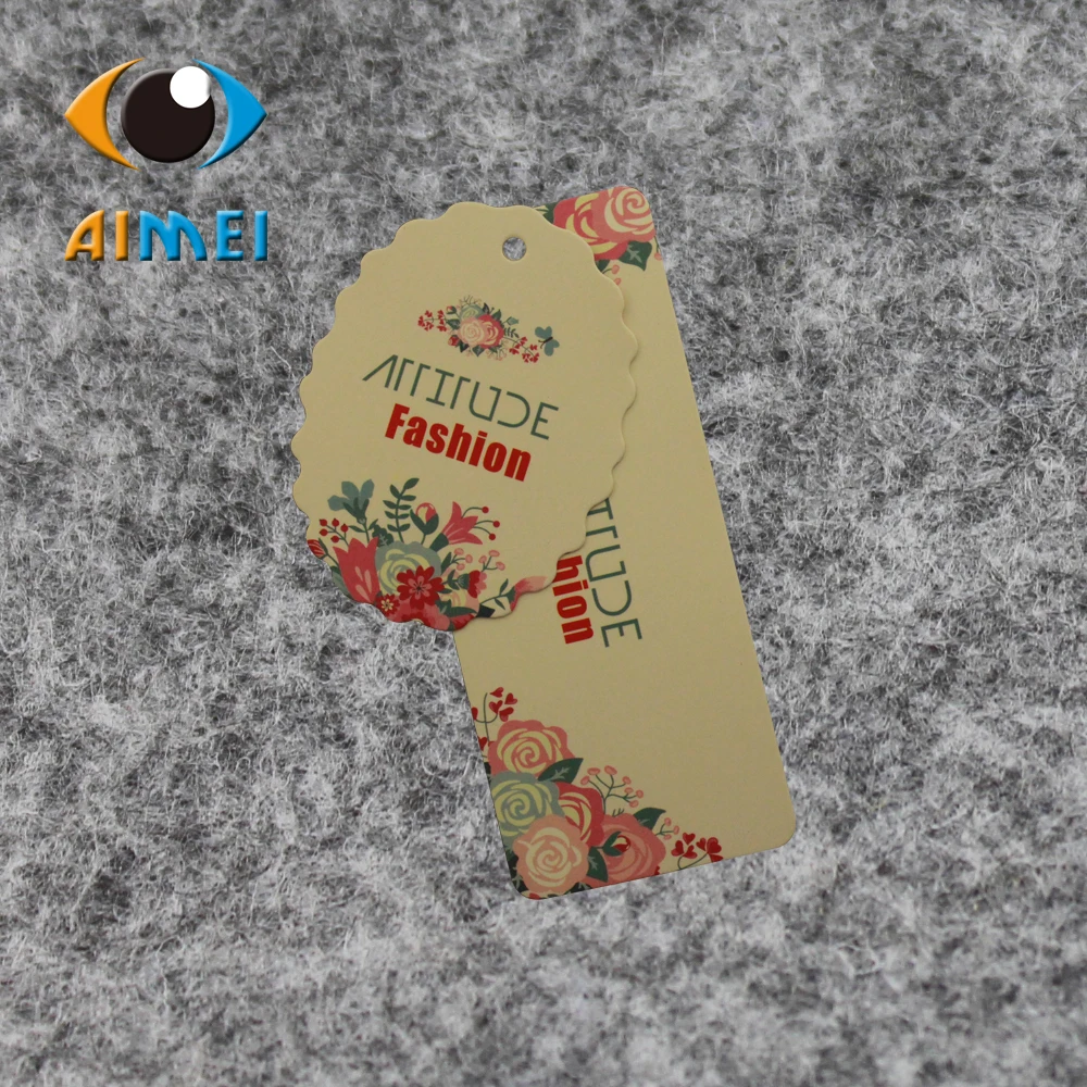

Free Design & Free Shipping 500pcs/lot customized paper hang tag/clothing swing tag/labels/garment/bag printed tagsGT026
