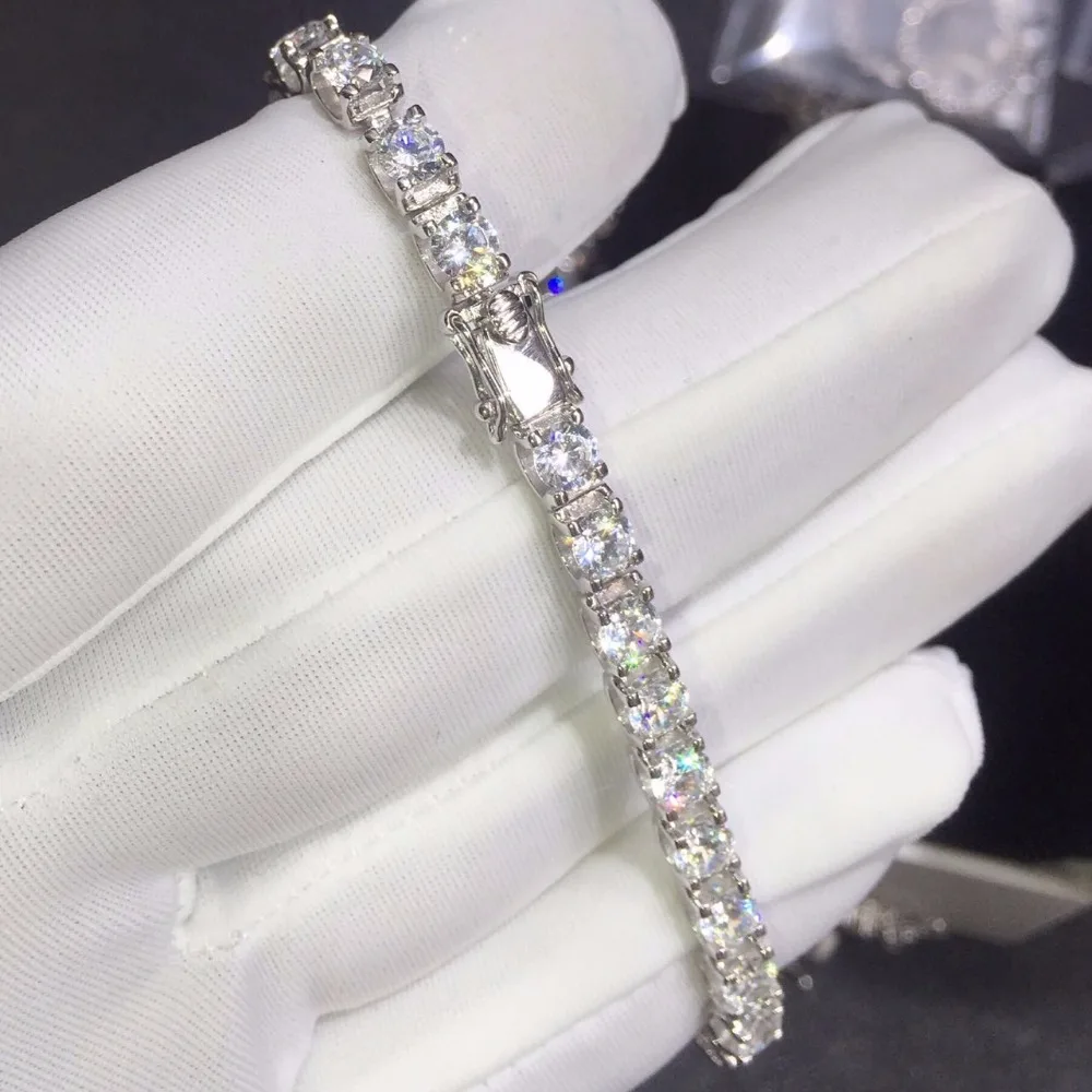 

TB258 Luxury 6 carat sona Simulated Gem bracelets,925 sterling silver bracelets,charm bracelets tennis bracelet