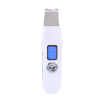 

USB Charging Ultrasonic Facial Skin Scrubber Spatula Pore Cleaner Face Peeling Massager Ultrasound Exfoliator Beauty Machine