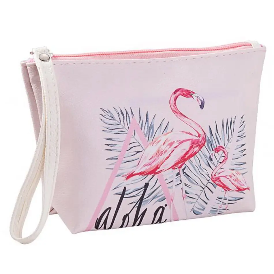 الحيوان فلامنغو التجميل حقيبة المرأة بو المكياج حقيبة السفر للماء أتمنى مقسم حقيبة المحمولة مجموعات أدوات الزينة حقيبة مستحضرات تجميل