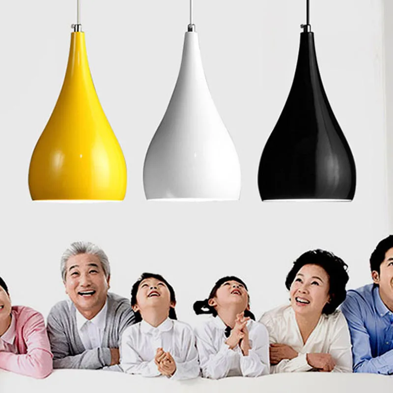 Minimalist Office Pendant Light White Black Yellow Drop Lights Modern Hanging Pendant Lamp Contemporary Restaurant Lighting Fixture Pendant Lights for Home (7)